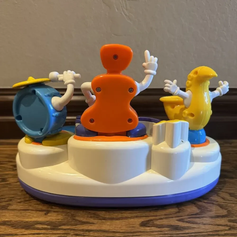 Fisher Price Little Superstar Jammin Band Light Up Piano Arms Move Musical Works